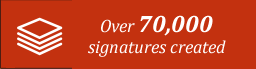Over 70,000 signatures created
