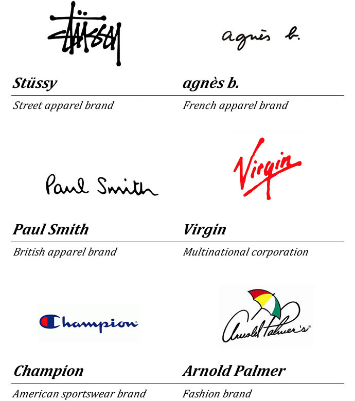 Signature Logo Brand Examples